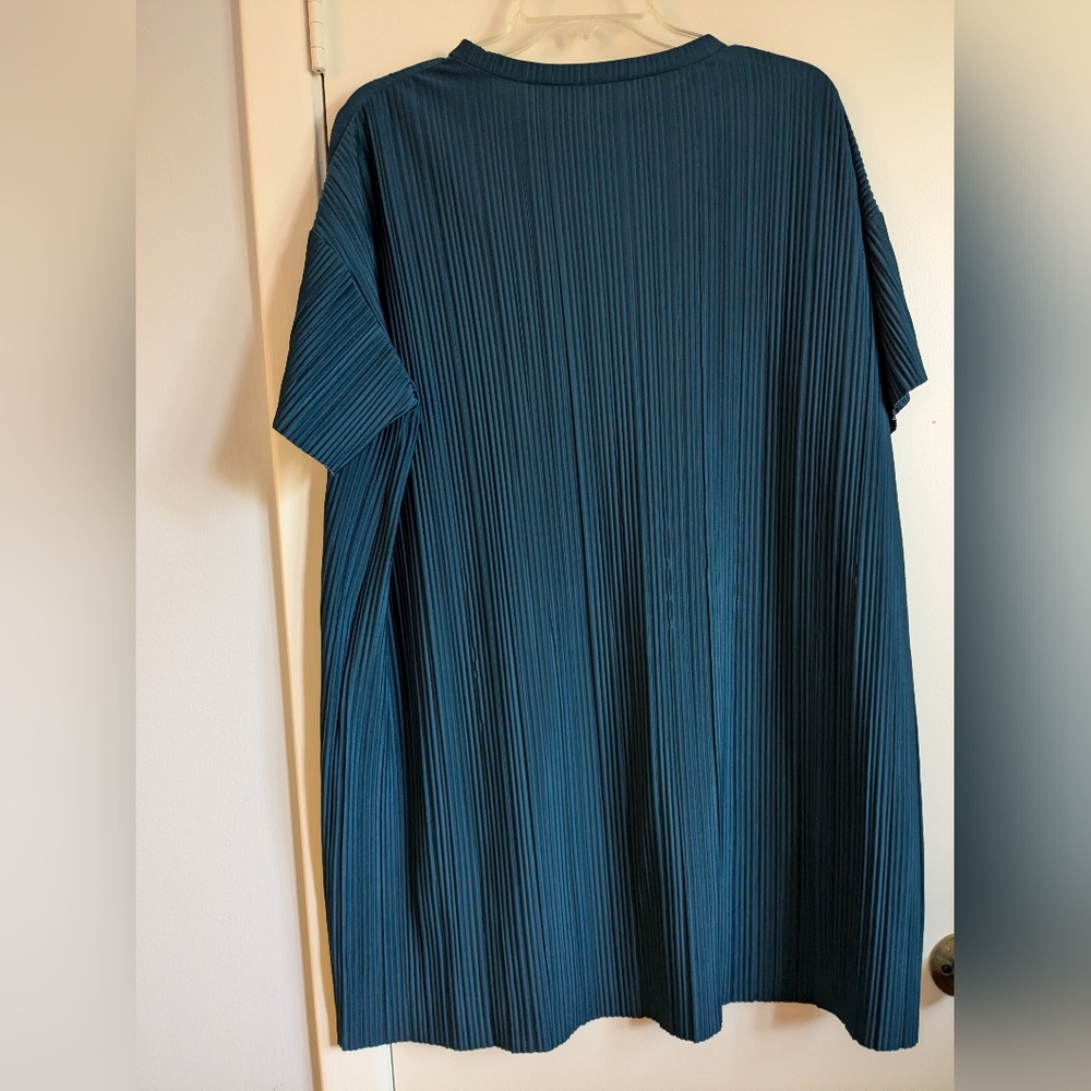 Loose fit short teal blue dress Mango, size 4